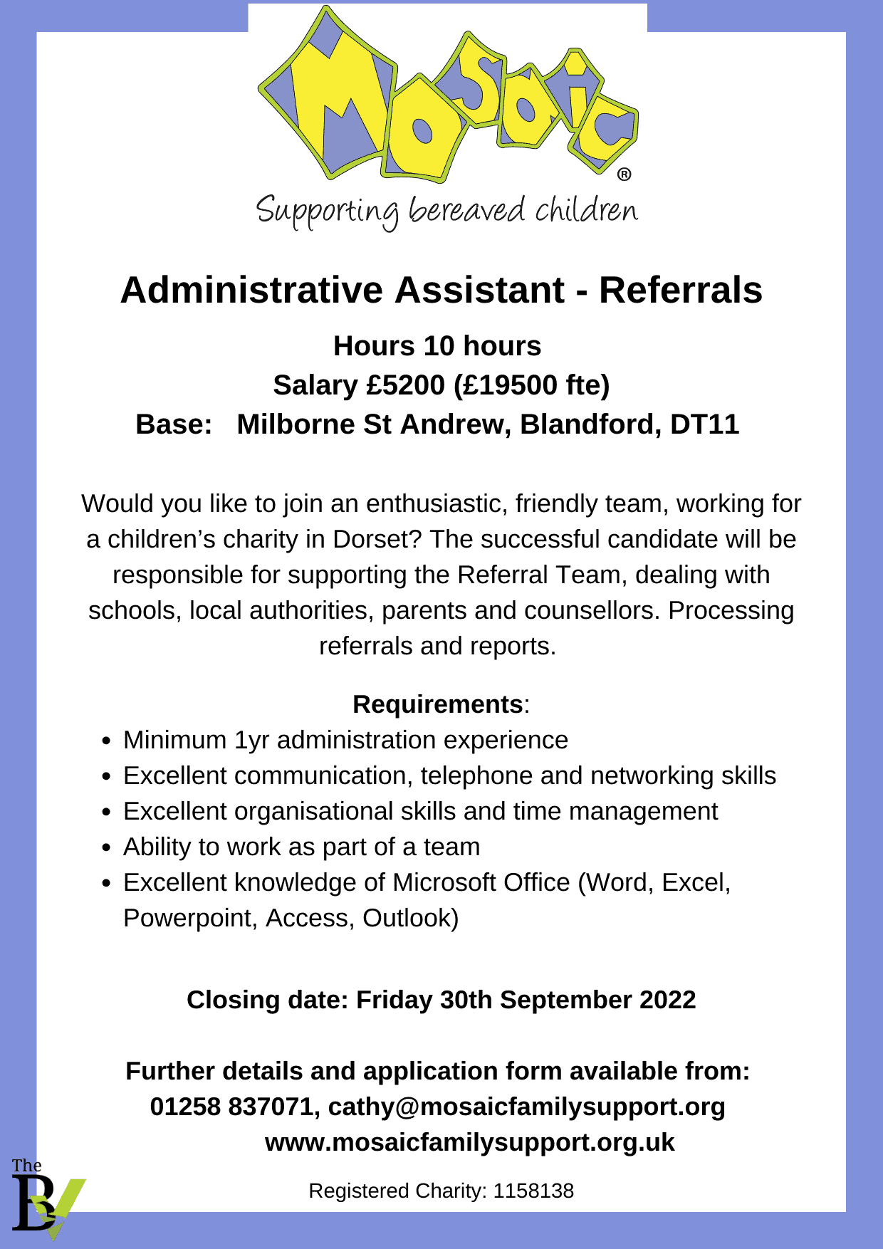 Administrative Assistant - Referrals | Mosaic - The BV