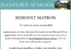 RESIDENT MATRON | Hanford Prep School